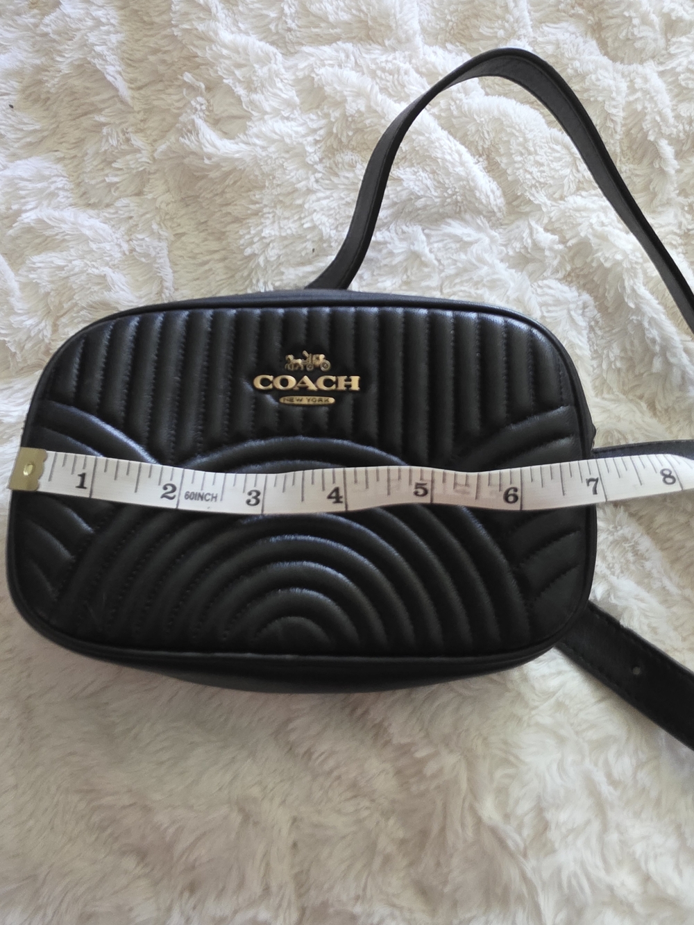COACH Black Quilted Leather Belt Bag - Picture 5 of 6